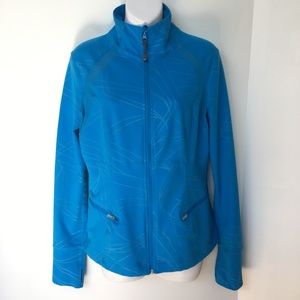 Zella Activewear jacket Full Zip Thumbhole Blue M